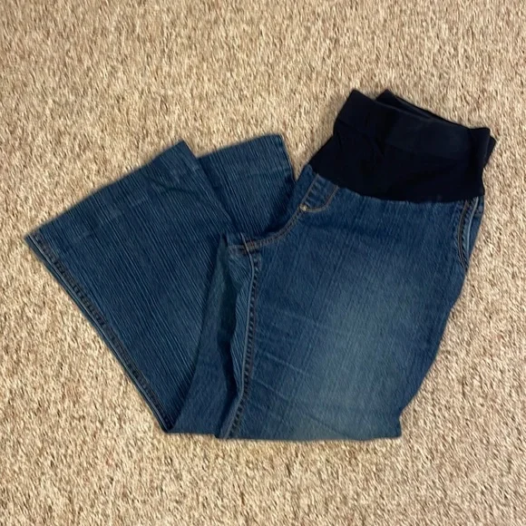 Onyx stretch flare leg maternity jeans in size XL - Picture 3 of 6